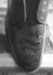 Custom Tattooed Leather Dress Shoe  5" x 3" Design