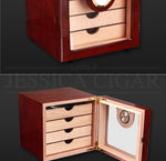 Black Glossy Cigar Humidor Box Or Cedar Wood Cigar Case