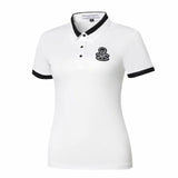 Women Short Sleeve Embellished Golf Shirt