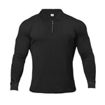 Mens Spring Long Sleeve Collard Polo Shirt