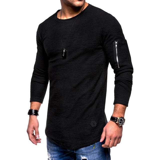 Men's Long Sleeved Cotton T-shirt