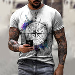Men's Water Color Print T-Shirts