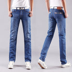 Men's Classic Casual Mid-Rise Straight Denim Jeans